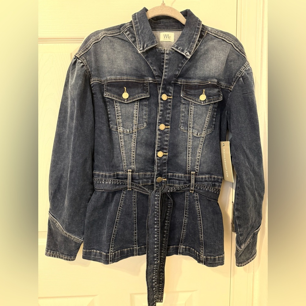 Wash Lab Belted Denim Jacket